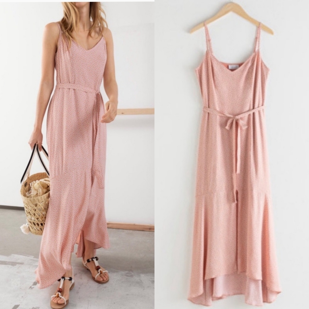 & Other Stories Floral Belted Maxi Dress size 6